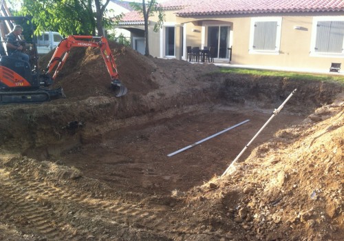 Terrassement en cours de réalisation